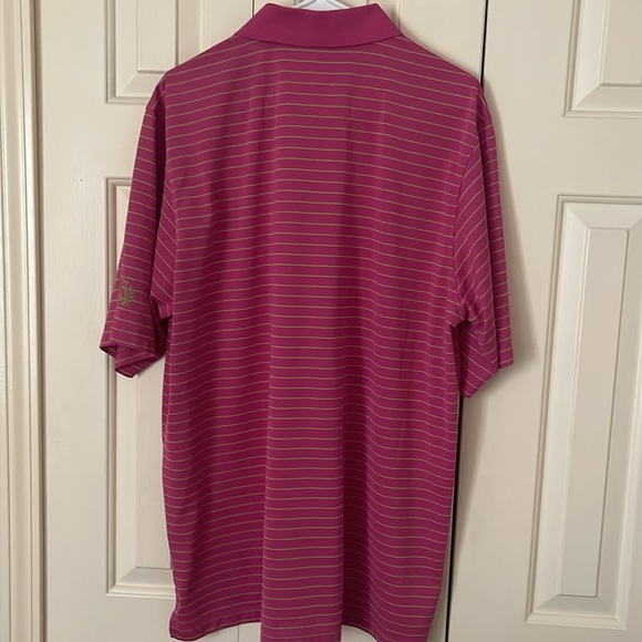 ~Donald Ross Pink &Tan Short Sleeve Golf Polo Size Large - Picture 3 of 9